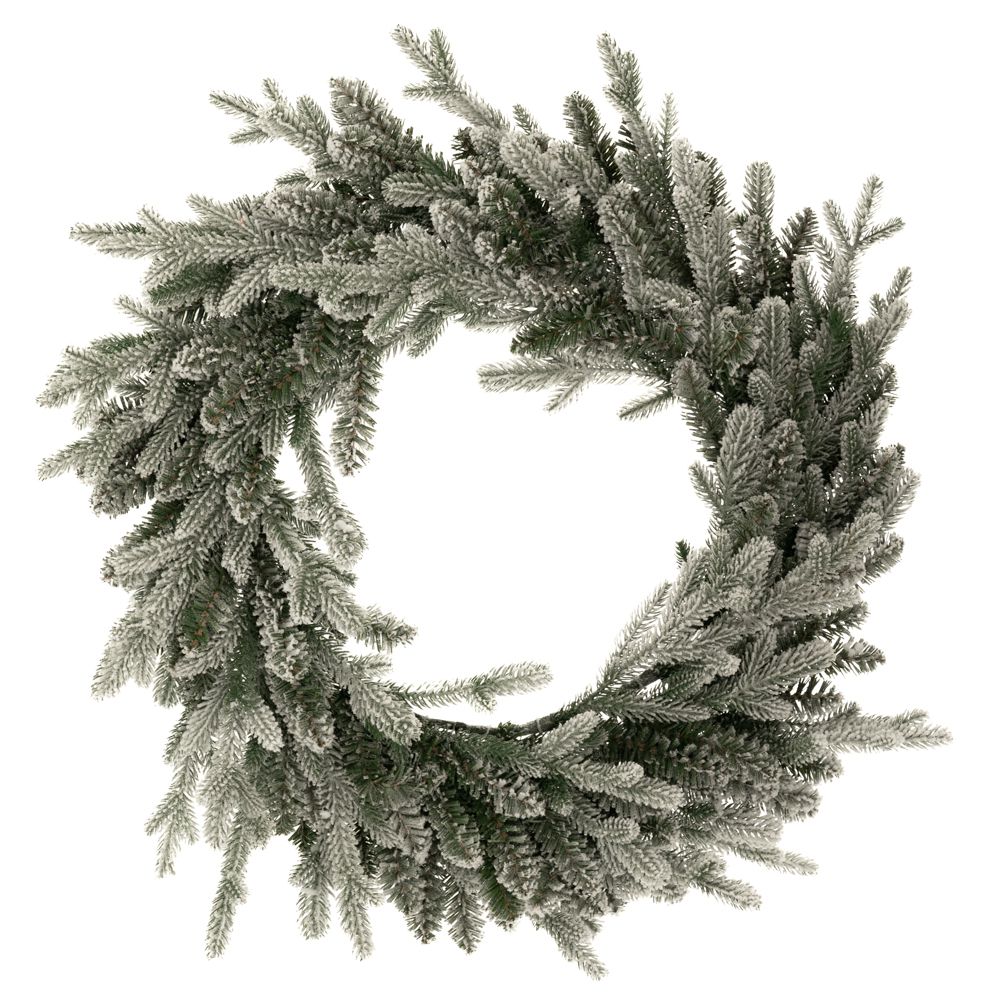 86703 NOVOGODIŠNJI VENAC SNEŽNI OD GRANČICA JELKE 60 CM