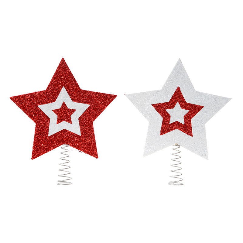 55878 Y NOVOGODIŠNJI VRH ZA JELKU CRVENA ZVEZDA 20cm S/2