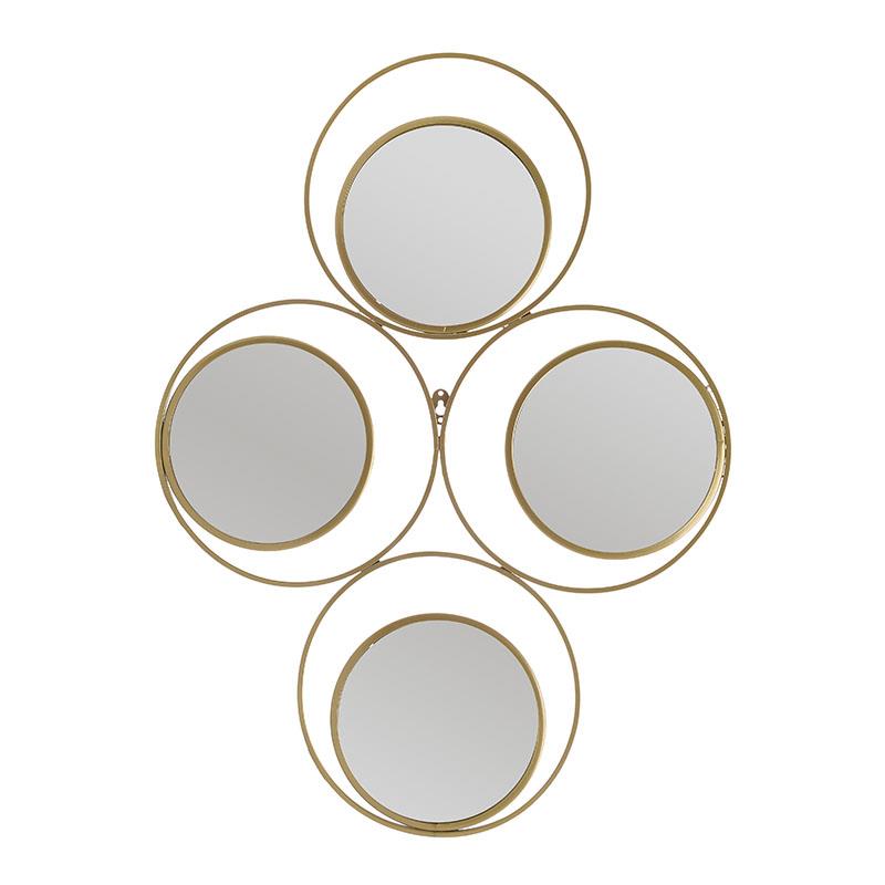 3956920002 OGLEDALO ZIDNO METALNO ZLATNO 47X2X64 CM