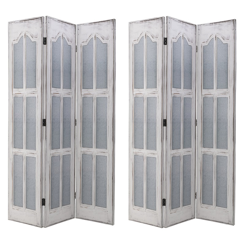 3507730014 PARAVAN DRVENI SIVO-BELI 120*2.5*180cm