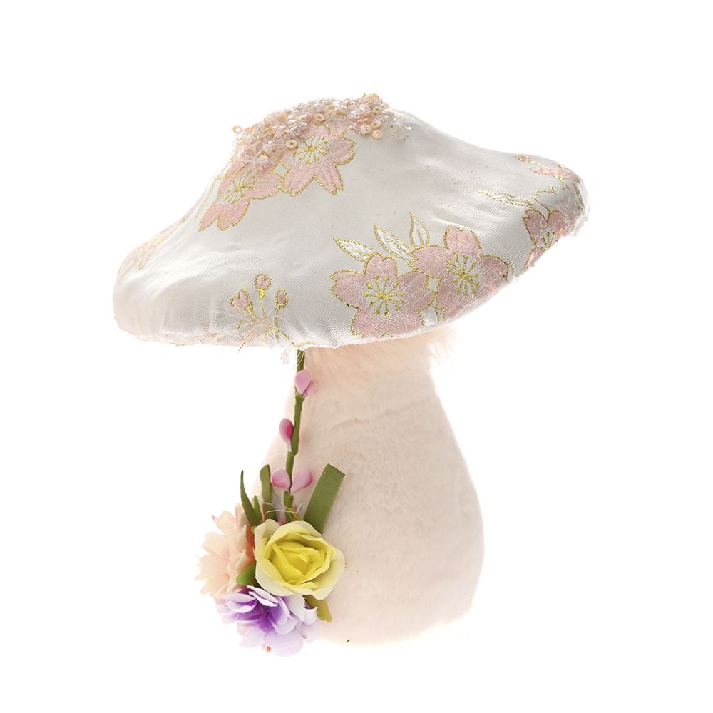 76792 PEČURKA ROZE PLATNENA 12X11X14 CM