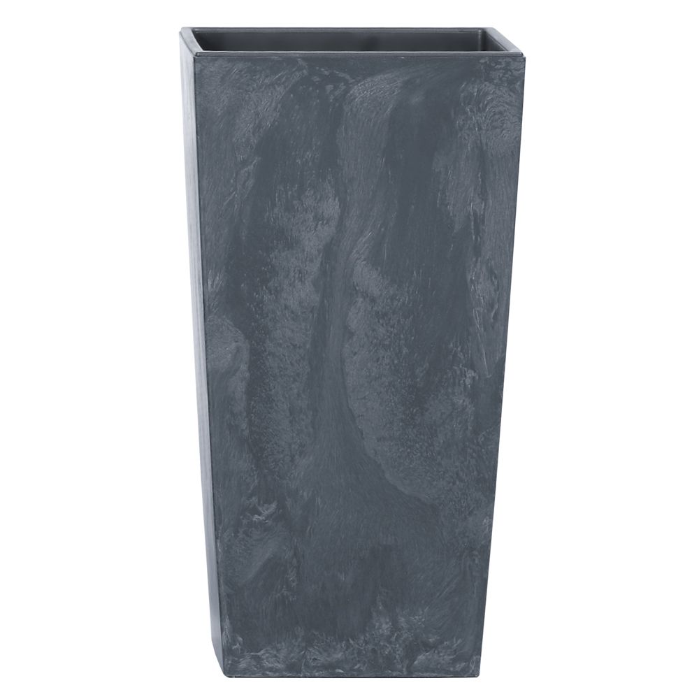 266411 PLASTIČNA SAKSIJA ZA CVEĆE ANTRACIT EFEKAT BETONA 33X33X61 CM