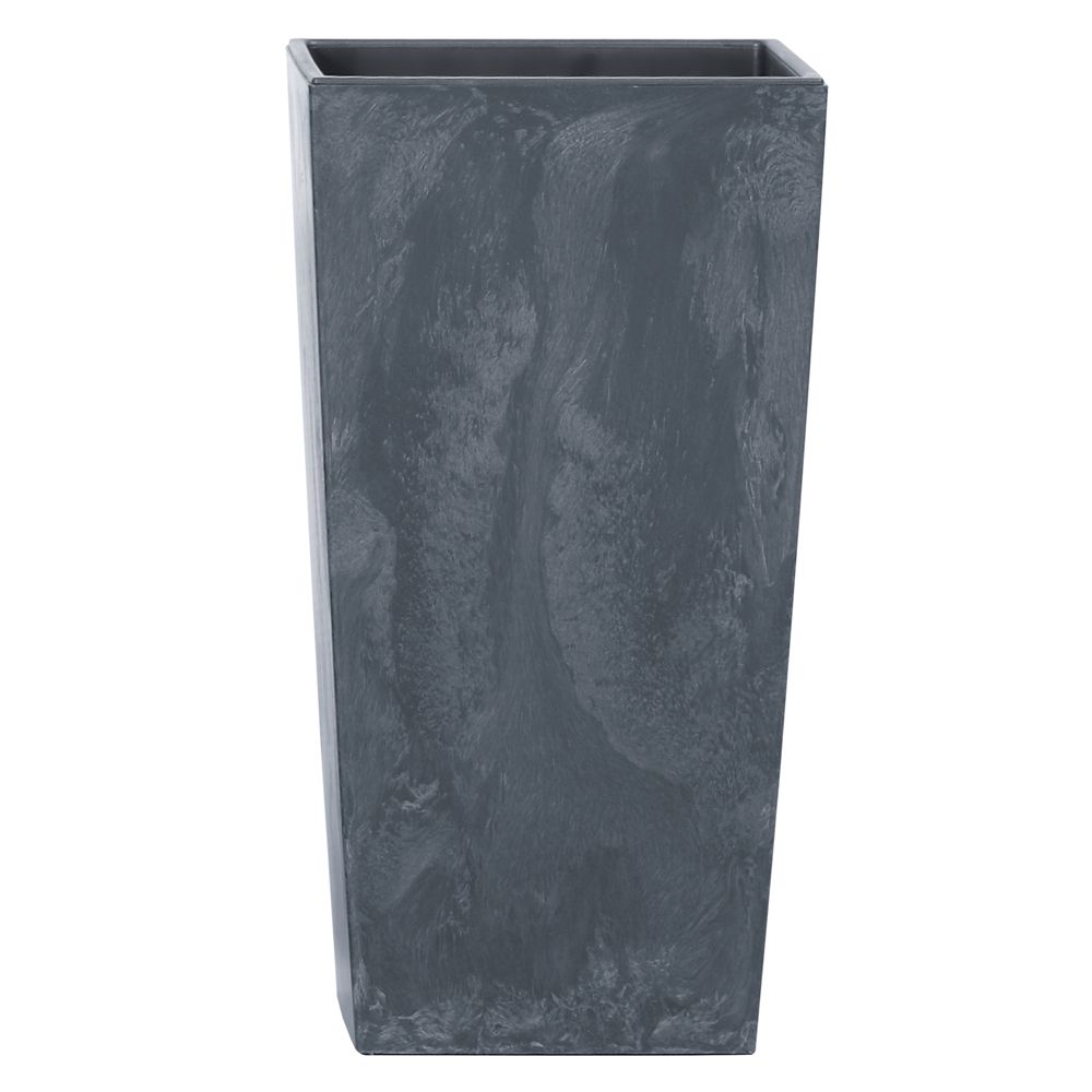 266442 PLASTIČNA SAKSIJA ZA CVEĆE ANTRACIT EFEKAT BETONA 40X40X75 CM