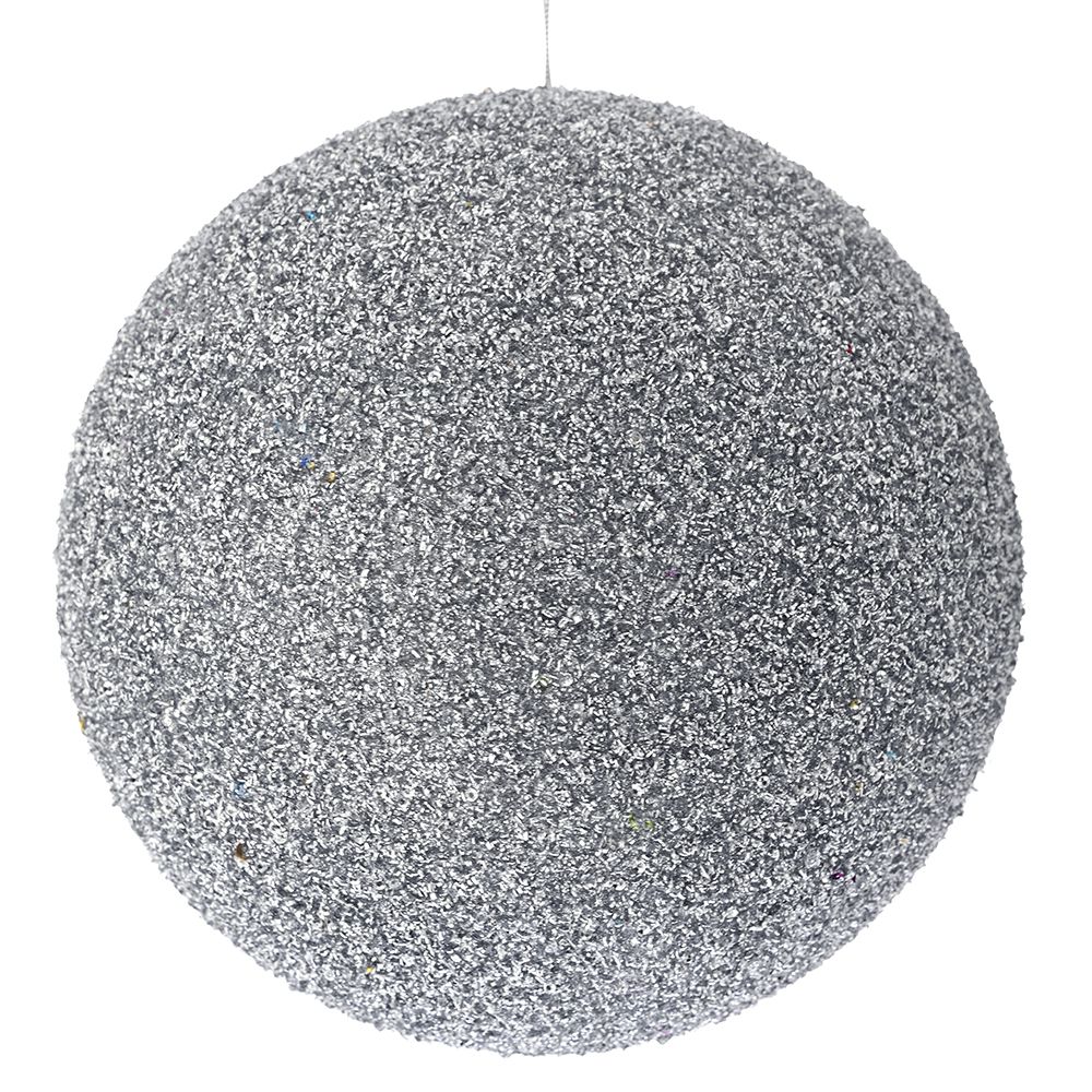 PLASTIČNA SREBRNA SA ŠTRASOM 25 CM