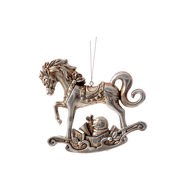 PLASTIČNI VISEĆI UKRAS PONI SREBRNI 14*2*12cm