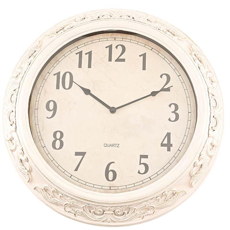 3202840018 PLASTIČNI ZIDNI SAT ANTIK BEŽ 56cm