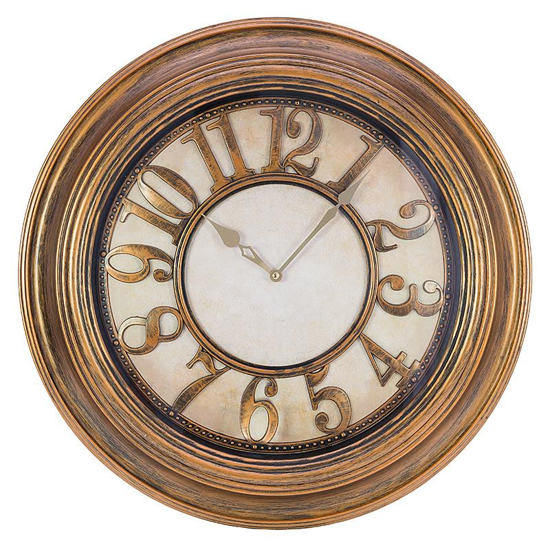 3203850016 PLASTIČNI ZIDNI SAT ANTIQUE GOLD 62cm