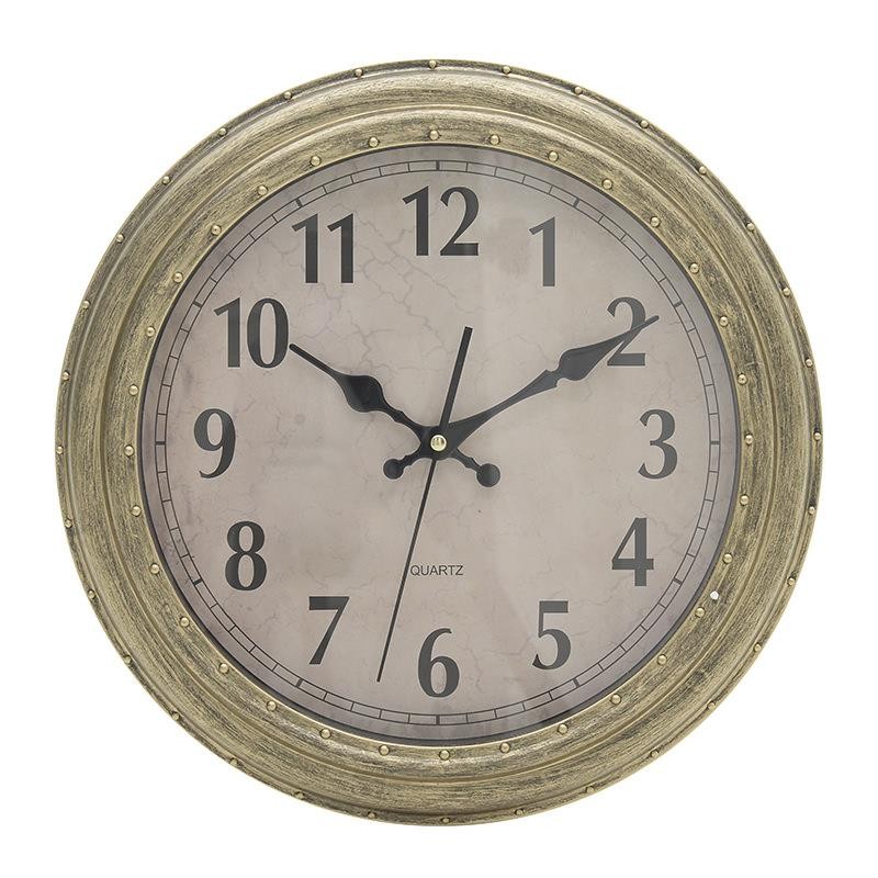 3202840080 PLASTIČNI ZIDNI SAT ZLATNI 35.5cm(4.5cm)