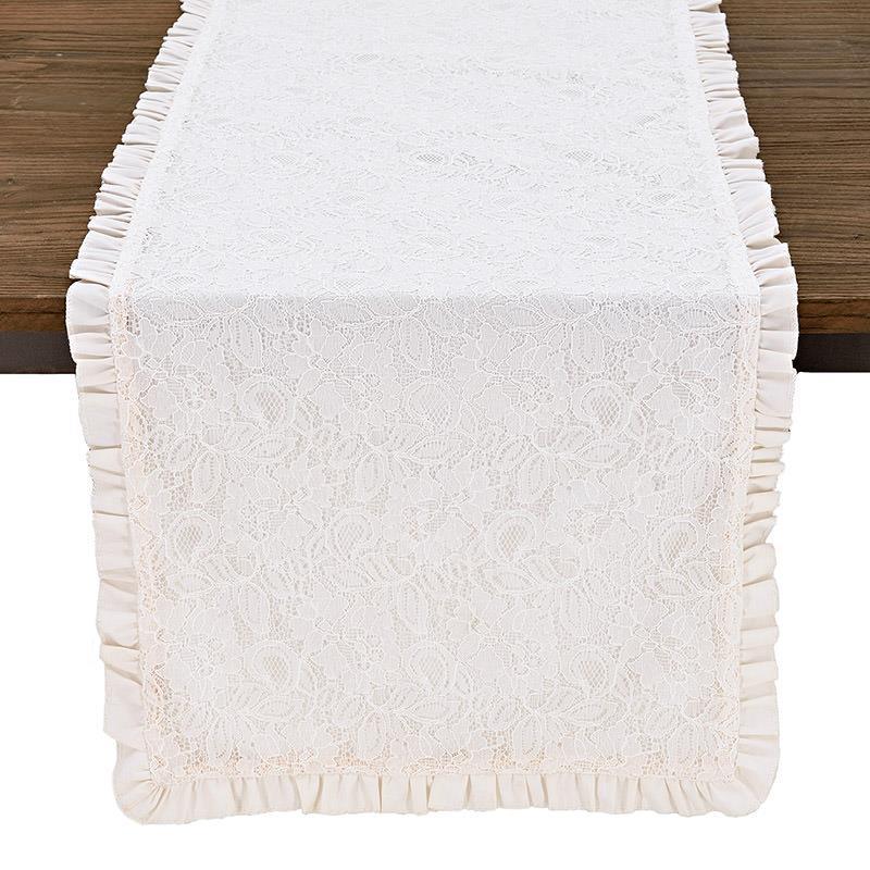 3404570023 PLATNENI NADSTOLNJAK BELI SA ČIPKOM 40*140cm