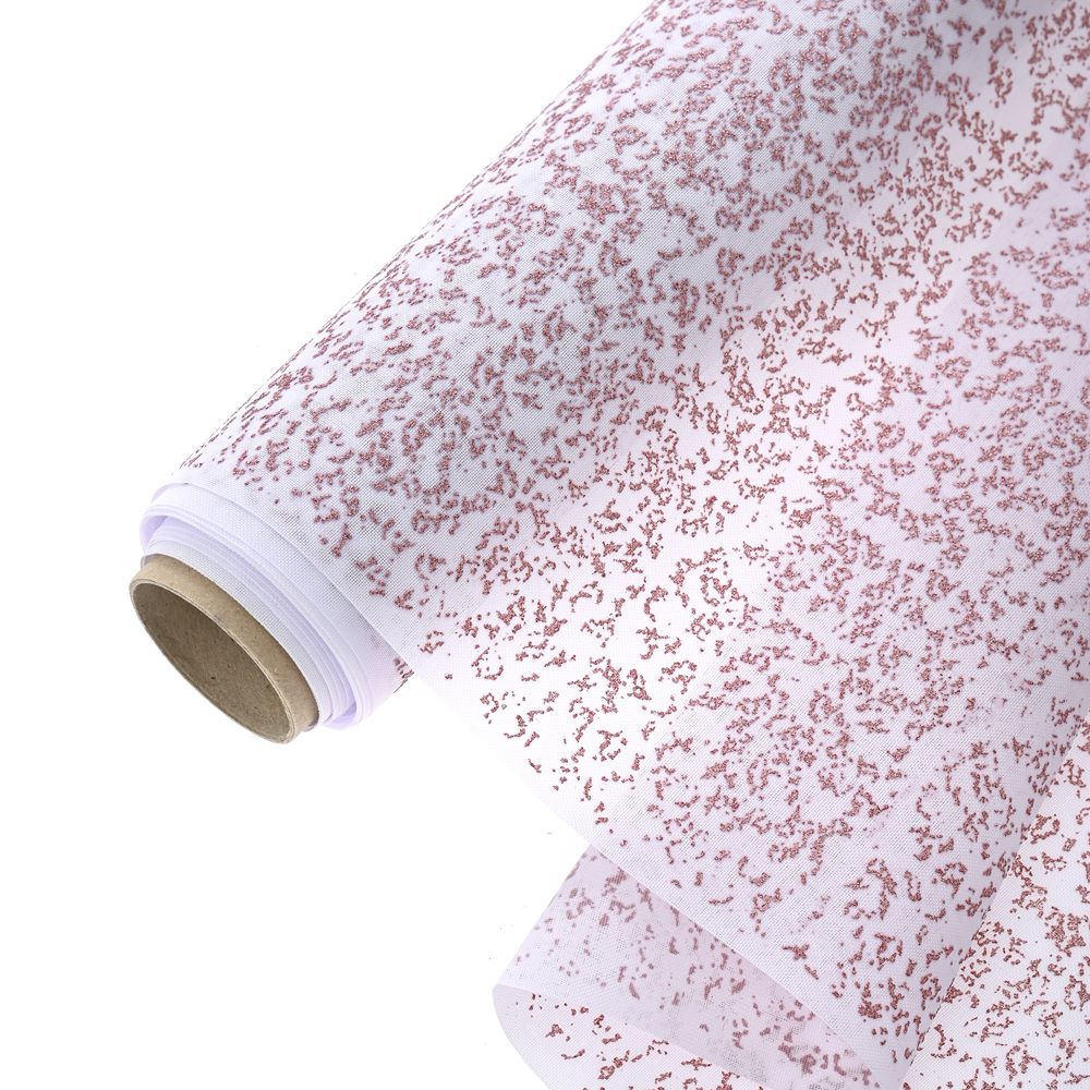 11150 PLATNO U ROLNI BELO ROZE SVETLUCAVO 50CM*5 M