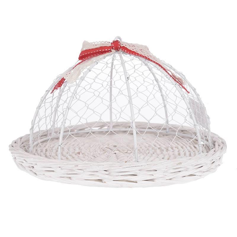 3603690022 PLETENA BELA KORPA SA ŽIČANIM POKLOPCEM 29*29*17cm