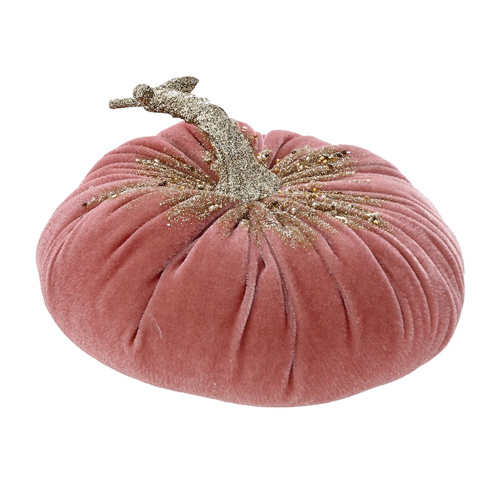 78189 PLIŠANA BUNDEVA ROZE SA ZLATNIM ŠLJOKICAMA 20X20X14.5 CM