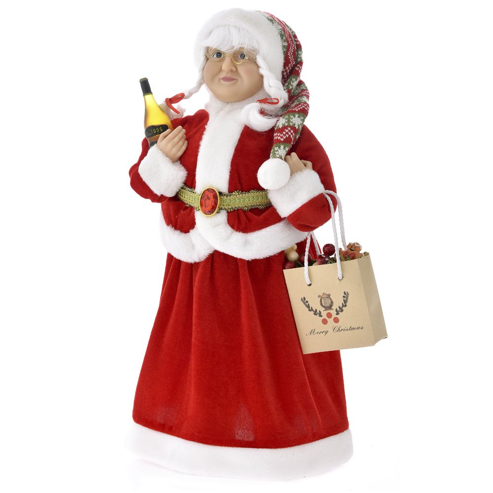 71937 PLIŠANA FIGURA BAKA MRAZ CRVENA 45 CM