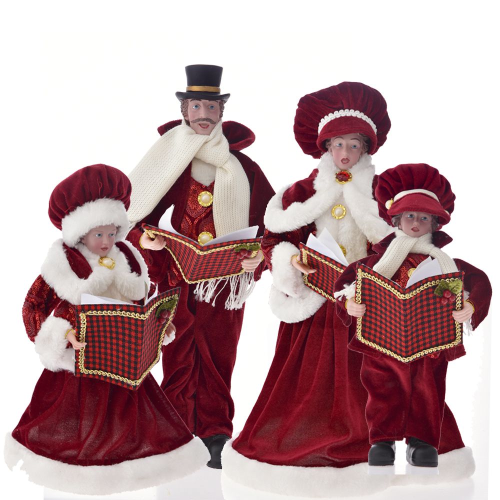 72029 PLIŠANE FIGURE BORDO CRVENE SET/4 KOM. 35/45 CM