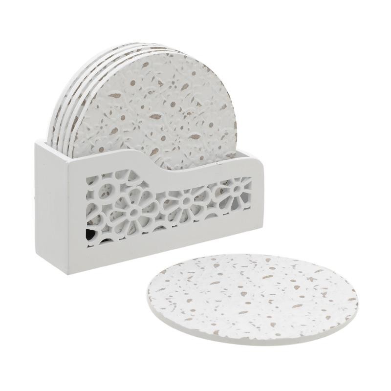 3709530005 PODMETAČI ZA ČAŠE DRVENI BELI S/6 12*3*10cm