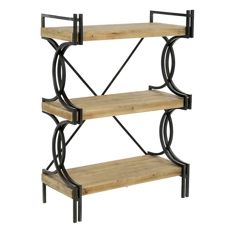 3504370006 POLICA DRVO-METAL 80*38*111cm