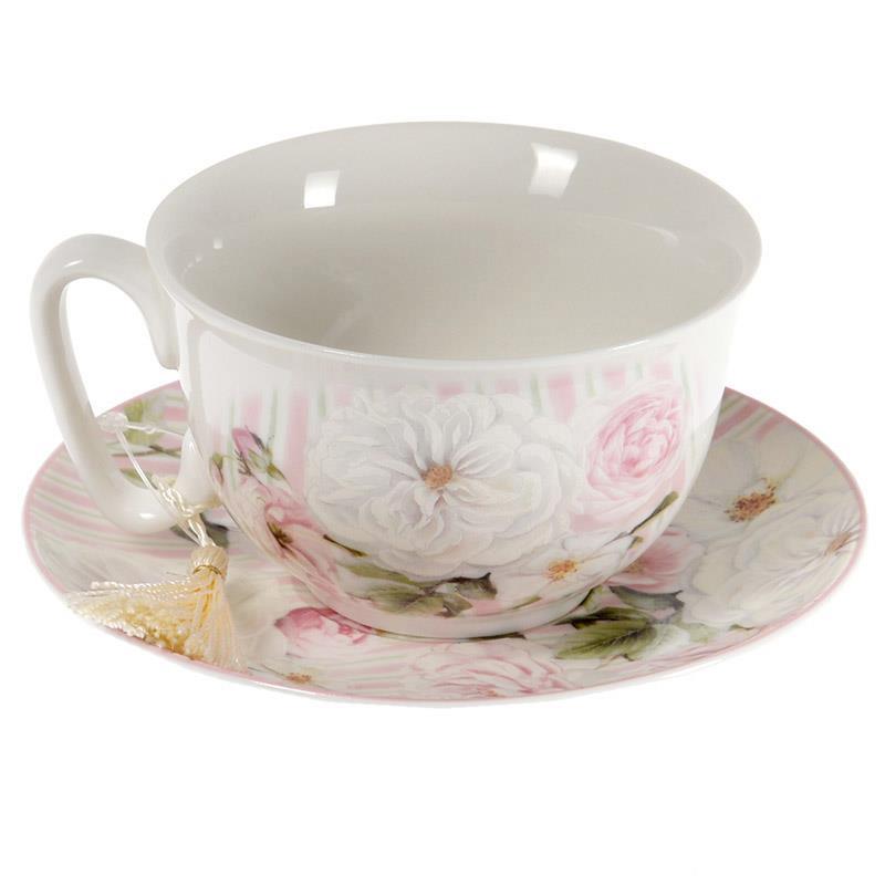 3609520052 PORCELANSKA ŠOLJA U POKLON KUTIJI CVETNI DEZEN 