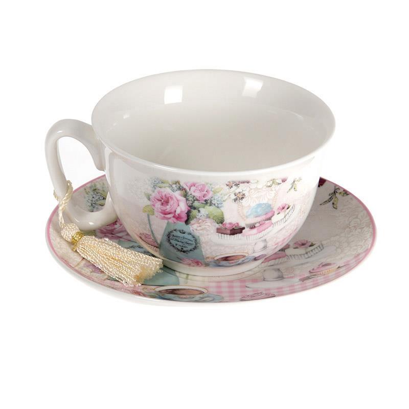 3609520058 PORCELANSKA ŠOLJA U POKLON KUTIJI DEZEN KOLAČIĆI