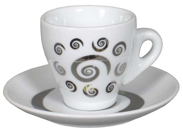 3600600186 PORCELANSKE SOLJE S/4 BELE SA SREBRNIM KRUZICIMA