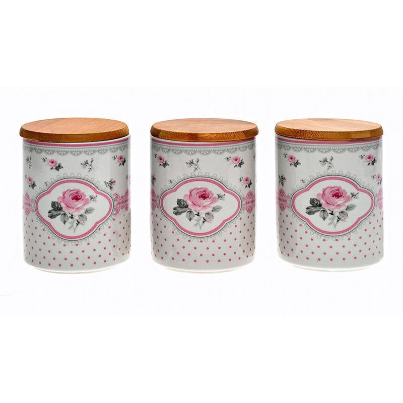 3609190055 PORCELANSKE TEGLE BELE SA ROZE RUŽAMA S/3 625CC