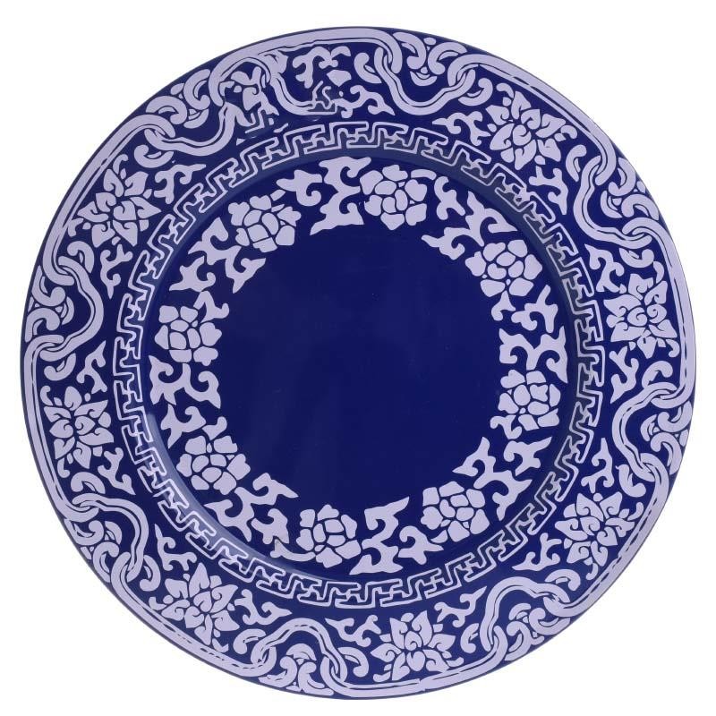 3702420010 POSLUŽAVNIK METALNI PLAVI 33*33*1.8cm