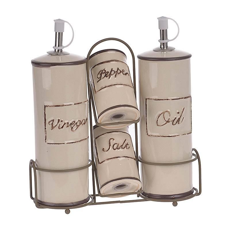 3609310091 POSUDE ZA ZAČINE OD PORCELANA BEŽ-BRAON 