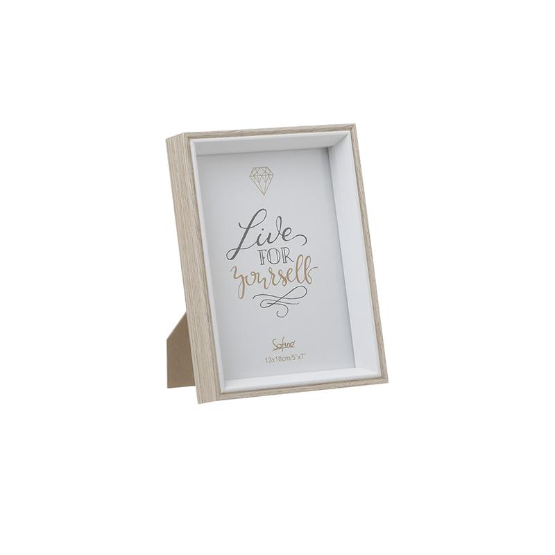 6304670002 RAM ZA SLIKU NATURAL BELI PLASTIČNI 13X18 CM