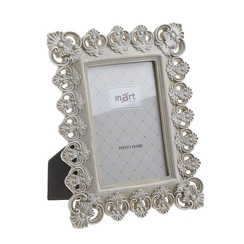 3306340120 RAM ZA SLIKU OD POLIREZINA ANTIK BELO SIVI 13*18cm
