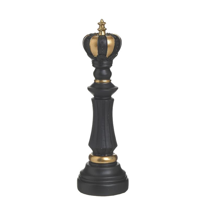 3702110206  ŠAHOVSKA FIGURA KRALJICA ZLATNA 7X7X22 CM
