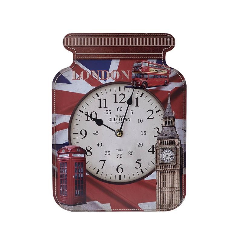 3200980227 SAT DRVENI ZIDNI DEZEN LONDON U OBLIKU TEGLE 23*4*31cm