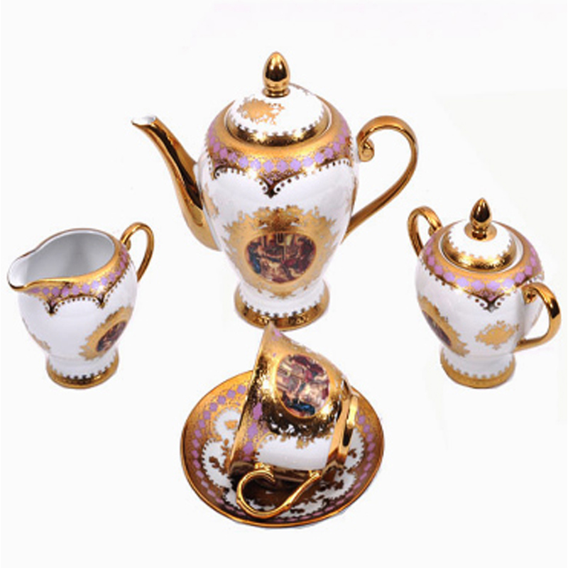 01926055 SET ZA ČAJ OD PORCELANA S/9 DEZEN BAROK 