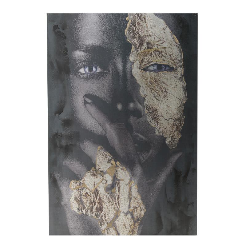 3908590087 SLIKA DEZEN DEVOJKA CRNO ZLATNA 80X120 CM