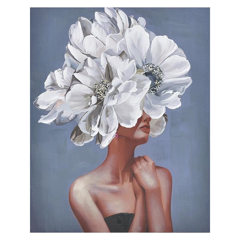 3905190218 SLIKA DEZEN DEVOJKA SA CVETNIM ŠEŠIROM 80X3X100 CM
