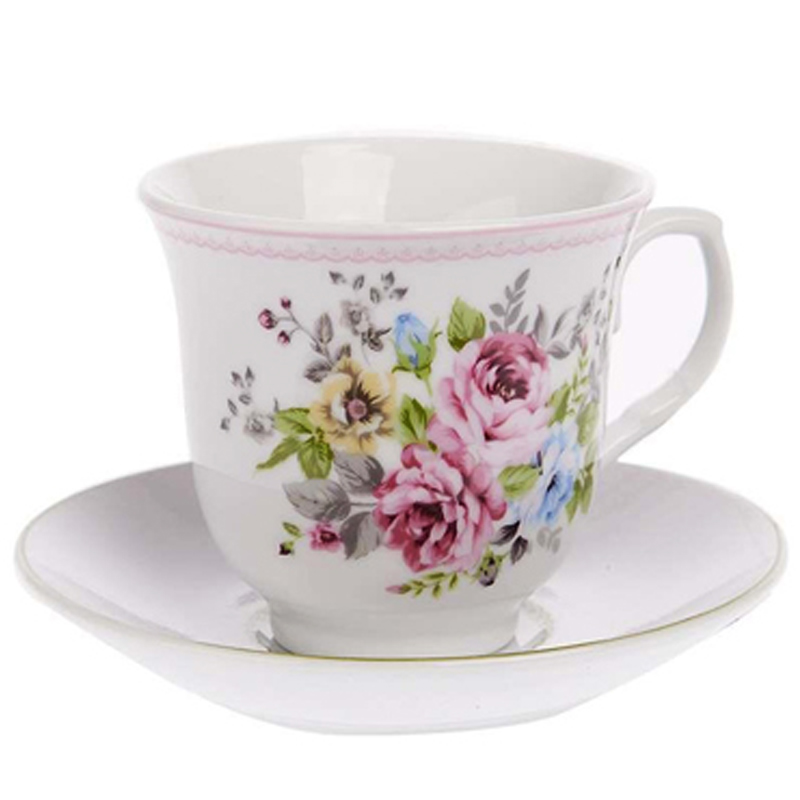 3605180002 ŠOLJE OD PORCELANA DEZEN RUŽE S/6 