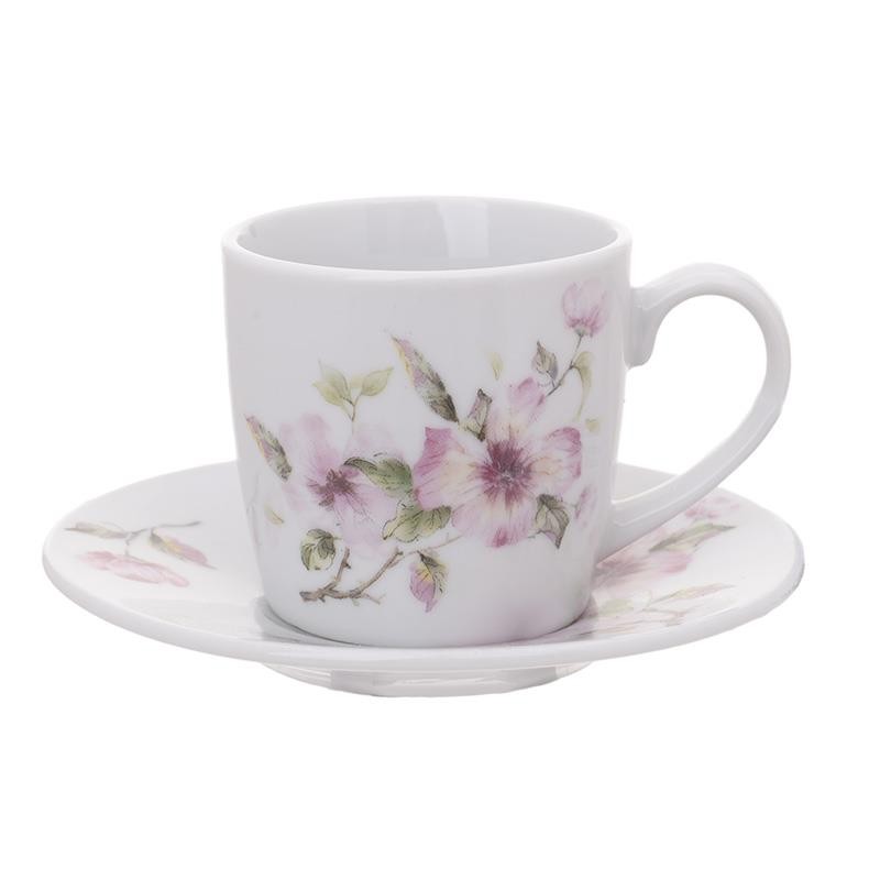 3609190079 ŠOLJE ZA KAFU OD PORCELANA CVETNI DEZEN S/6 