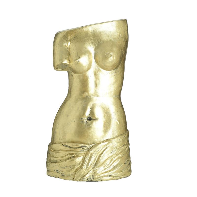 3701460514  STALAK ZA KIŠOBRANE U OBLIKU BISTE OD FIBERGLASA ZLATNI 30X19X55 CM