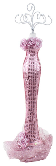 3702280118 STALAK ZA NAKIT DEVOJKA U ROZE HALJINI  H-42