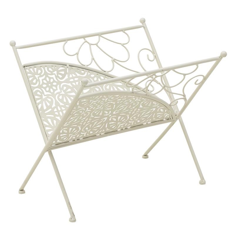 3702070143 STALAK ZA NOVINE METALNI BELI 38*33*32cm