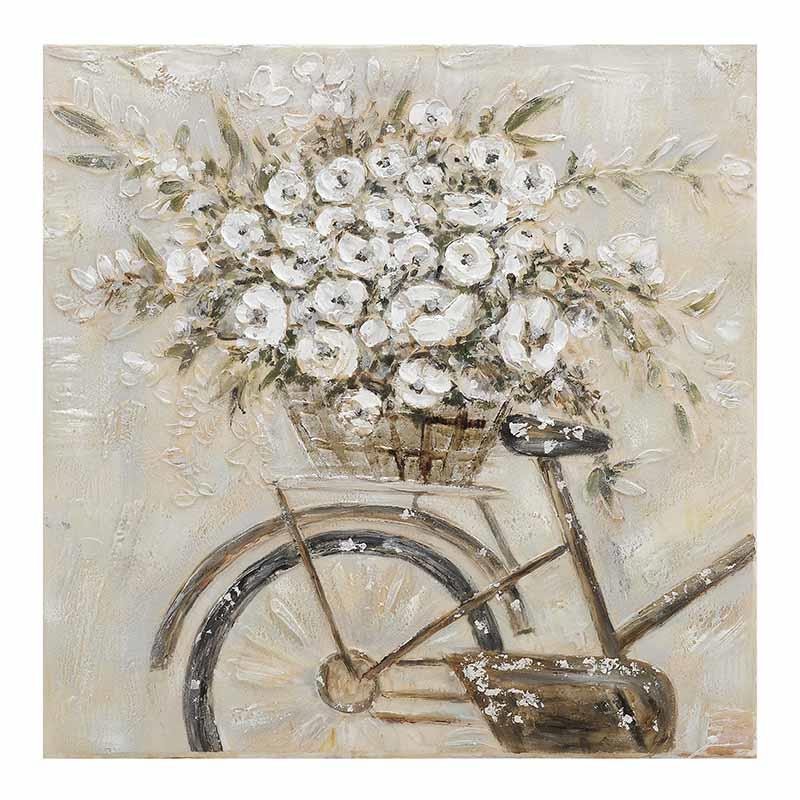 3900060181 ŠTAMPANA SLIKA ULJE NA PLATNU CVETNI DEZEN 80*80cm