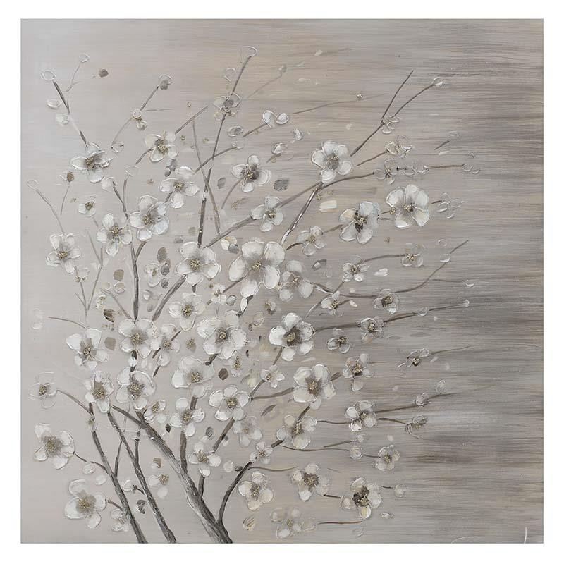 3900060182 ŠTAMPANA SLIKA ULJE NA PLATNU CVETNI DEZEN 80*80cm