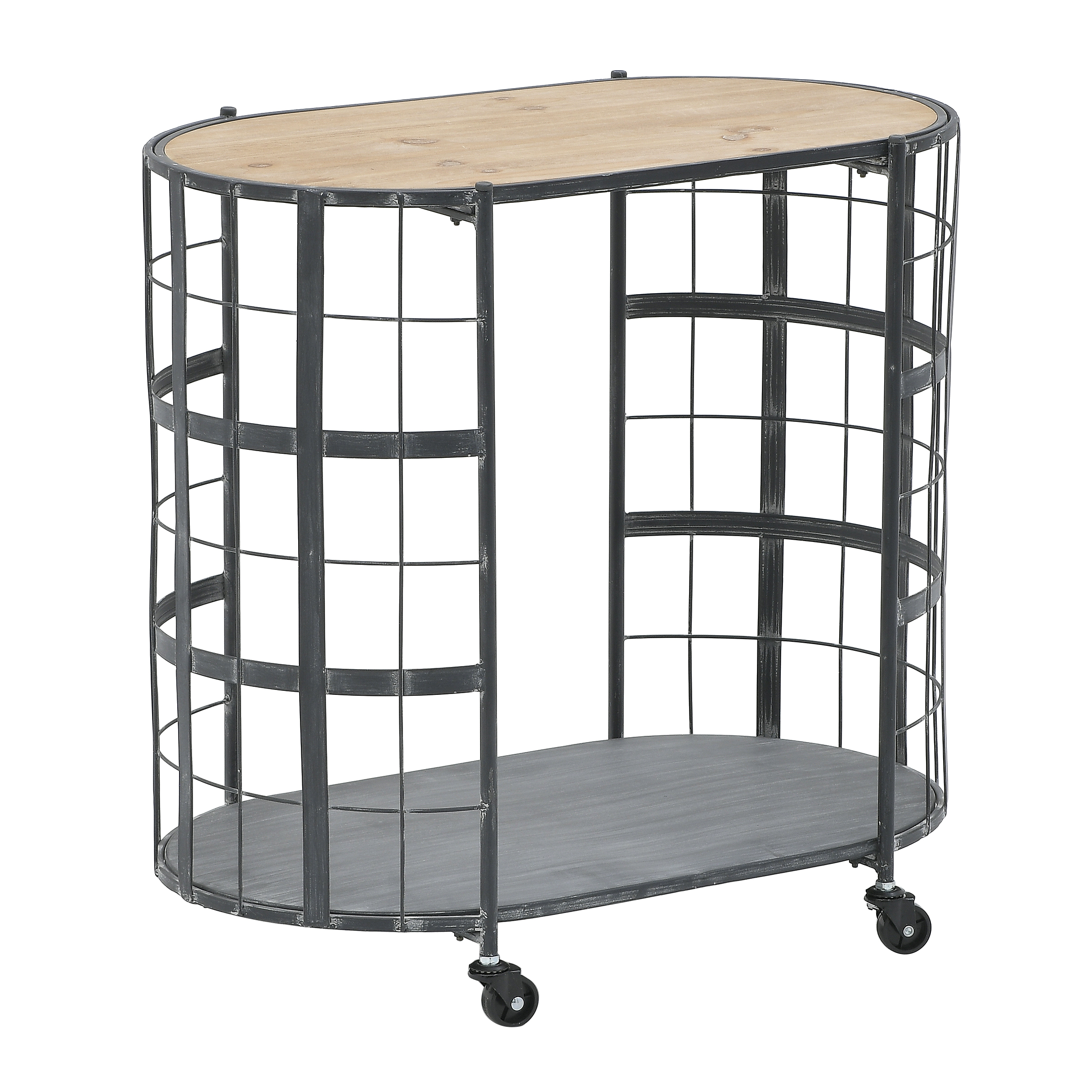 3508120113 STOCIC-BAR DRVO METAL NATURAL CRNI 63X39X60 CM
