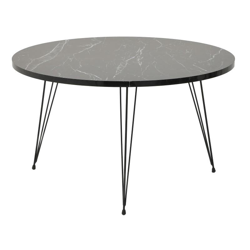 6501580001 STOČIĆ MELAMIN METAL IMITACIJA CRNOG MERMERA 71X42 CM