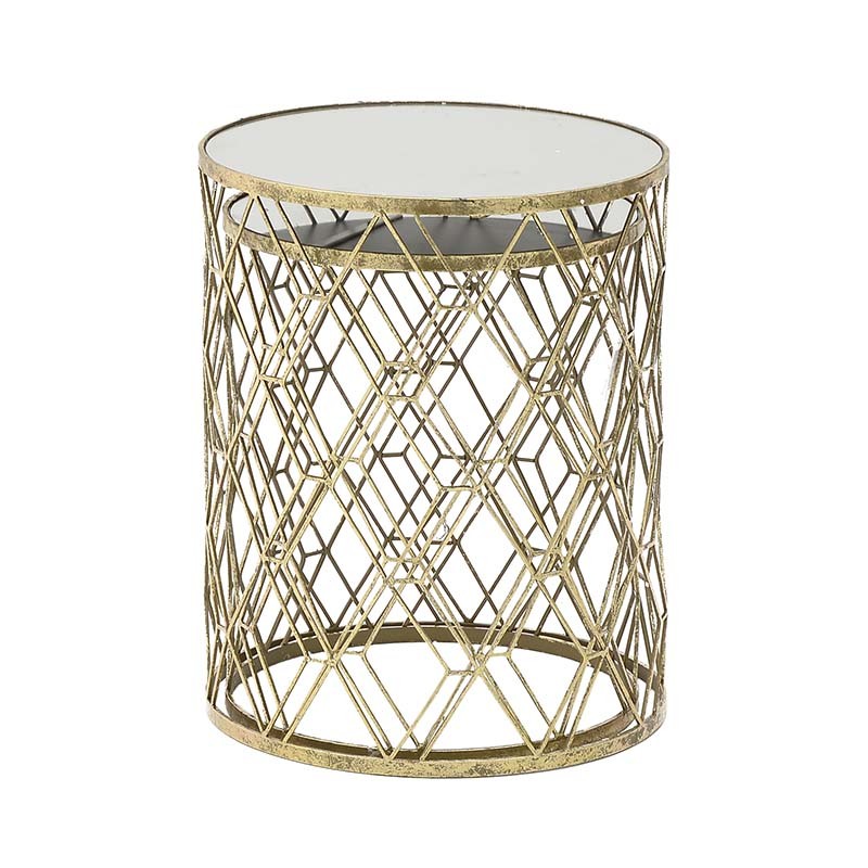 3505270002 STOČIĆ METAL-STAKLO ZLATNI S/2 42*52cm