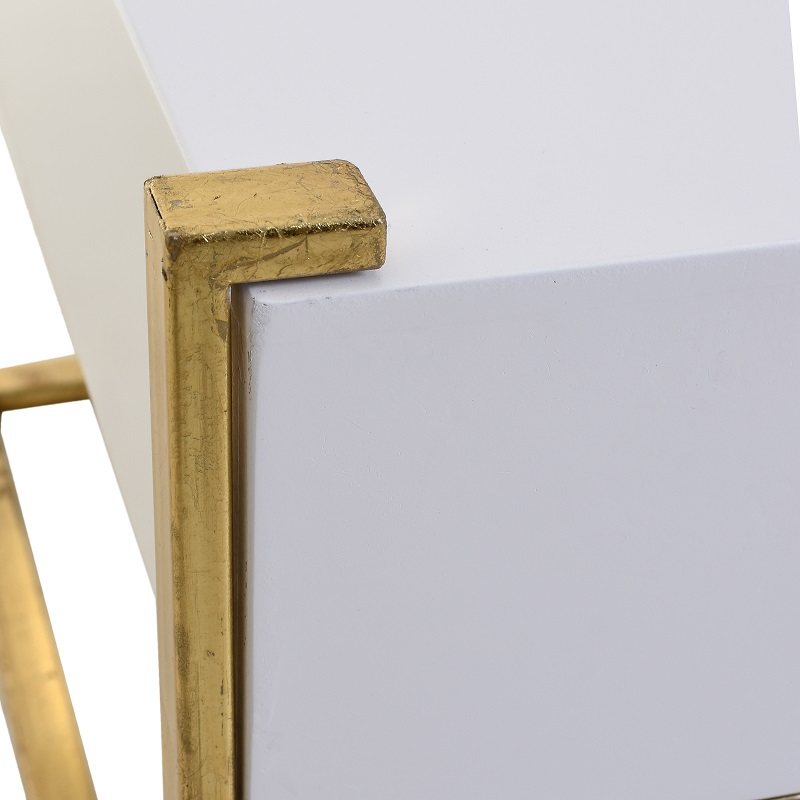 3509540045 STOČIĆ METALNI BELO-ZLATNI 71*61*42cm