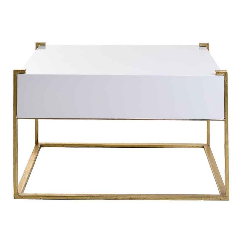 3509540045 STOČIĆ METALNI BELO-ZLATNI 71*61*42cm