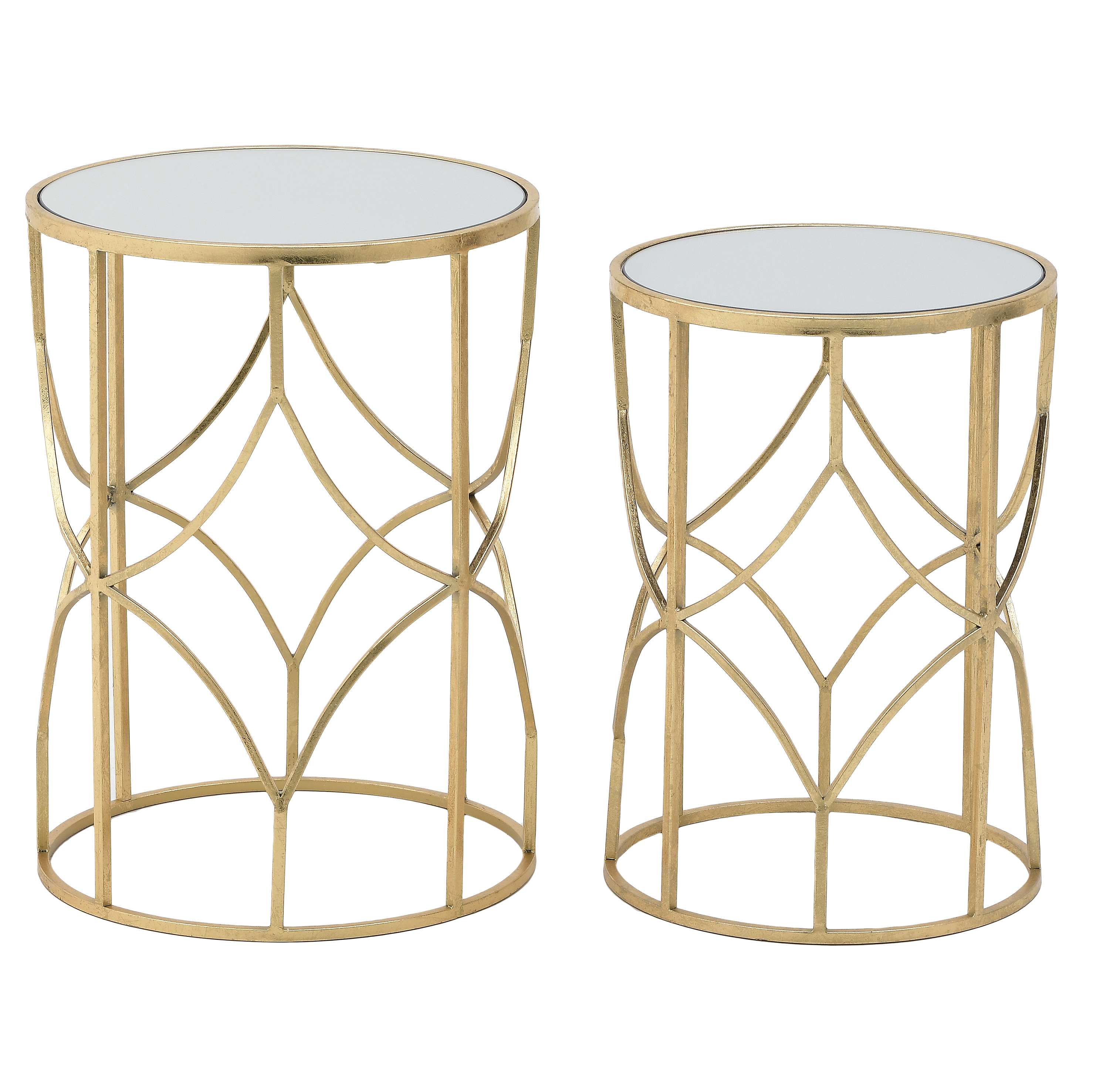 3509540093 STOCIC METALNI ZLATNI SA STAKLOM S/2 40X56 CM