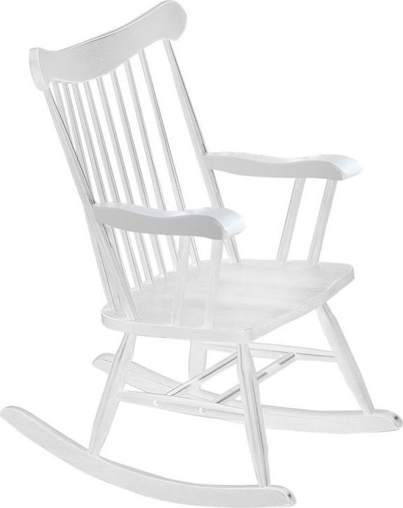 3508530021 Stolica Za Ljuljanje Drvena Bela 54 76 100cm
