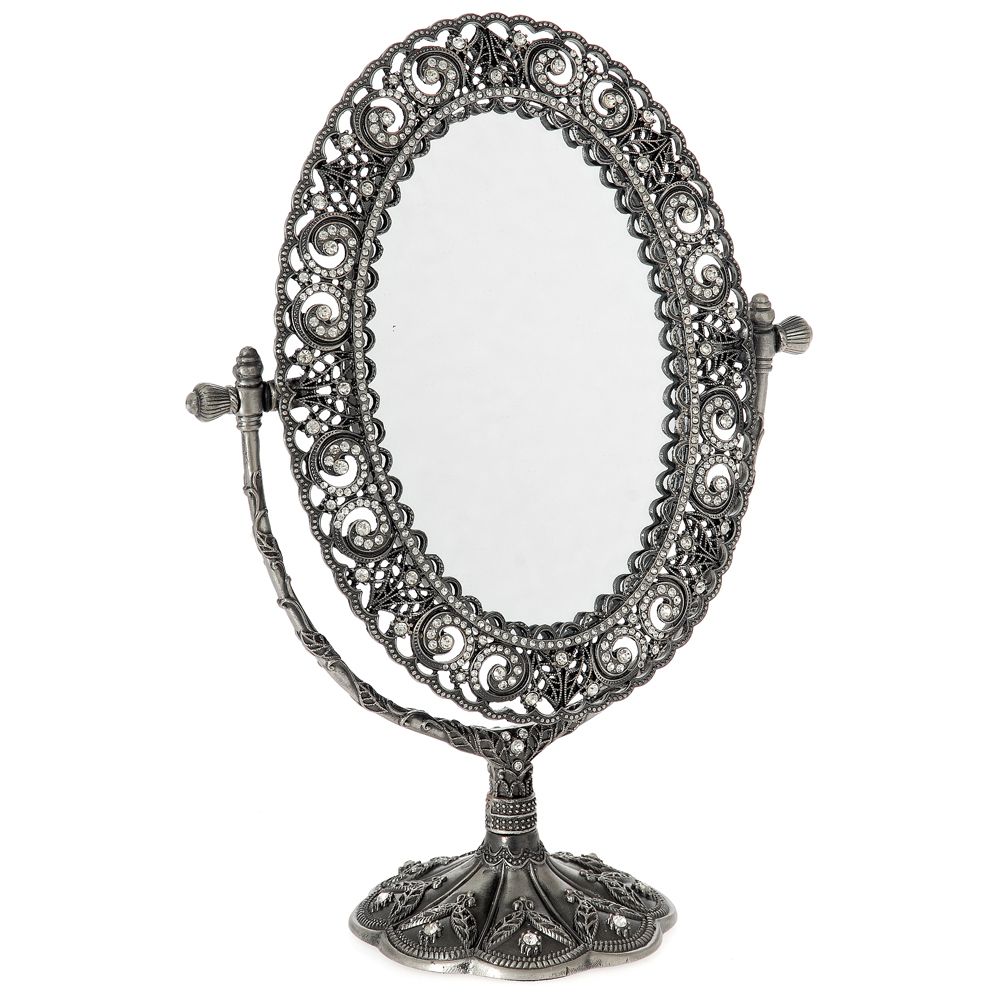 60814 STONO OGLEDALO METALNO SA CIRKONIMA 19*26cm