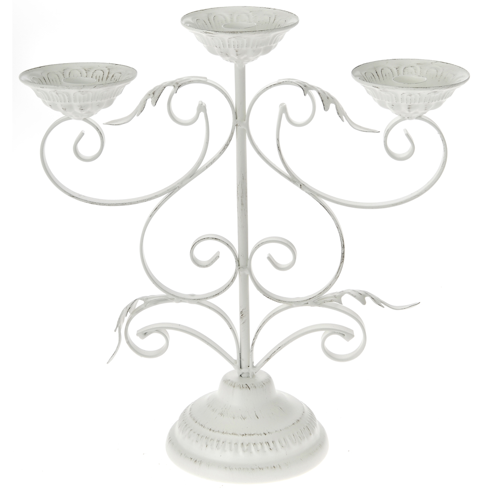 61427 SVEĆNJAK METAL-STAKLO BELI 31*12*33cm