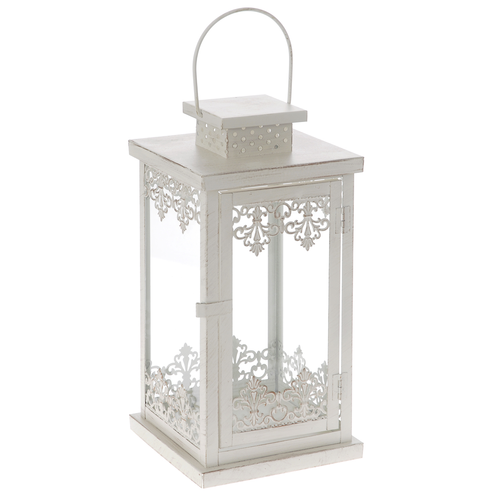 61453 SVEĆNJAK METALNI U OBLIKU FENJERA 18*18*34cm